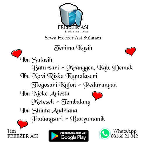 #peloporfreezerasi #asieksklusif #freezerasi #freezerasisemarang #freezerasisolo #sewafreezerasi #sewafreezerasisemarang #sewafreezerasisolo #sewafreezerasibulanan #sewafreezerasibulanansemarang #sewafreezerasibulanansolo #sewafreezerasikotasemarang #sewafreezerasikotasolo